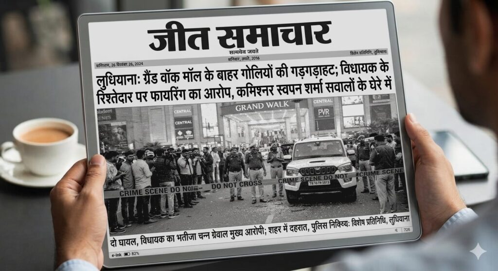 लुधियाना में 'जंगलराज': ग्रैंड वॉक मॉल के बाहर अंधाधुंध फायरिंग, सो रही कमिश्नरेट पुलिस!